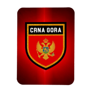 Montenegro-Flagge Magnet