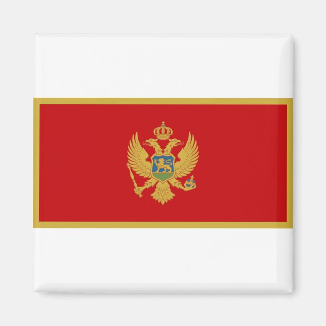Montenegro-Flagge Magnet (Vorne)