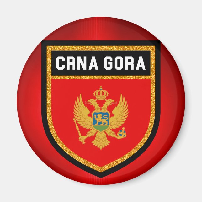 Montenegro-Flagge Magnet (Vorne)