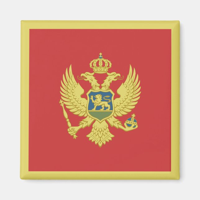 Montenegro-Flagge Magnet (Vorne)