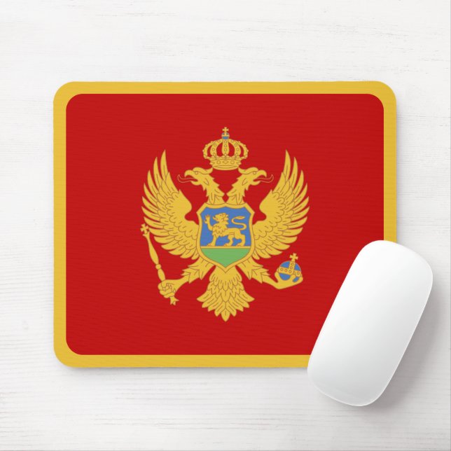Montenegro-Flagge Mousepad (Mit Mouse)