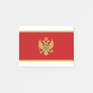 Montenegro-Flagge Post-it Klebezettel
