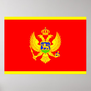 Montenegro-Flagge Poster