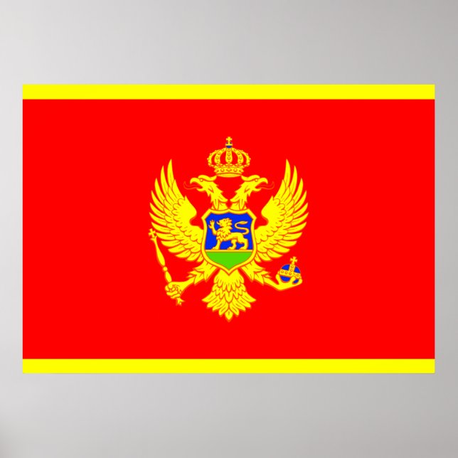 Montenegro-Flagge Poster (Vorne)