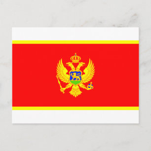 Montenegro-Flagge Postkarte
