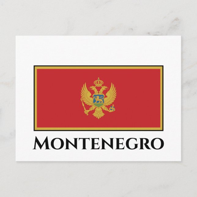 Montenegro-Flagge Postkarte (Vorderseite)