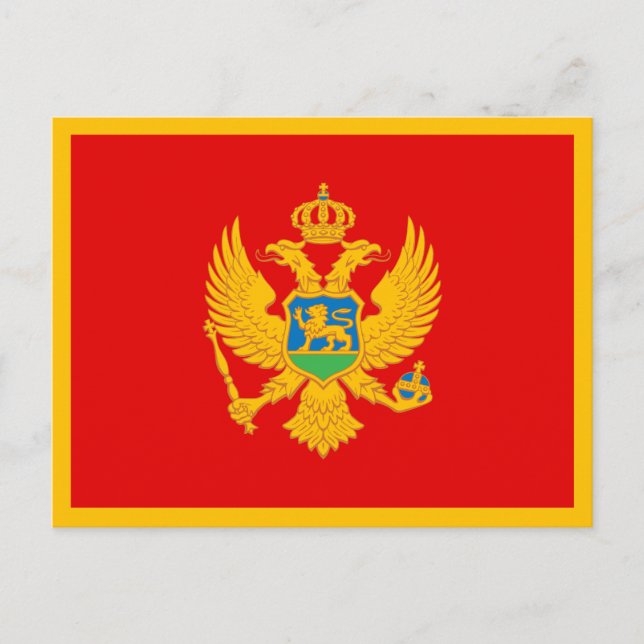 Montenegro-Flagge Postkarte (Vorderseite)
