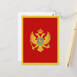 Montenegro-Flagge Postkarte