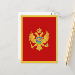 Montenegro-Flagge Postkarte