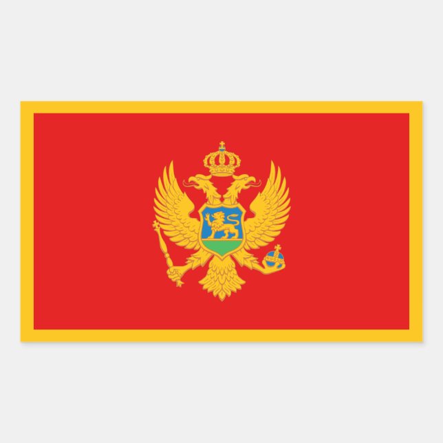 Montenegro-Flagge Rechteckiger Aufkleber (Vorderseite)