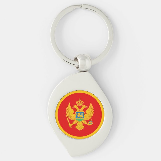 Montenegro-Flagge Schlüsselanhänger (Vorderseite)