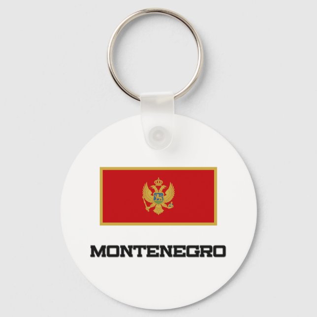 Montenegro-Flagge Schlüsselanhänger (Vorderseite)