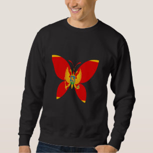 Montenegro-Flagge Schmetterling Montenegrinische F Sweatshirt