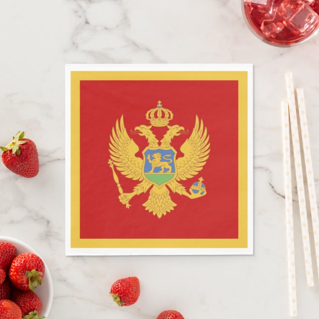 Montenegro-Flagge Serviette (Beispiel)