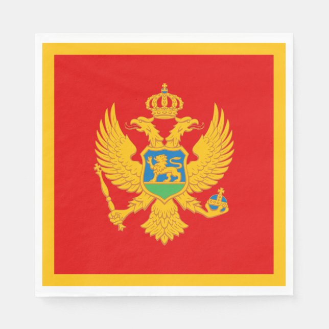 Montenegro-Flagge Serviette (Vorderseite)