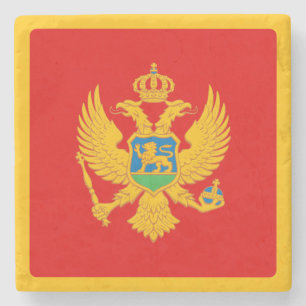 Montenegro-Flagge Steinuntersetzer