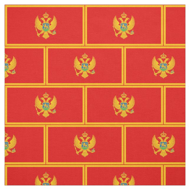 Montenegro-Flagge Stoff (Muster)