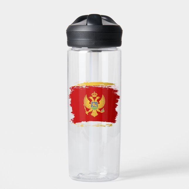 Montenegro-Flagge Trinkflasche (Vorderseite)