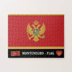 Montenegro Flagge und Montenegro Land / Montenegro