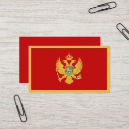 Montenegro-Flagge Visitenkarte
