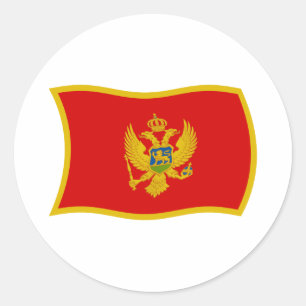 Montenegro-Flaggen-Aufkleber Runder Aufkleber