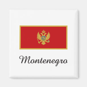 Montenegro-Flaggen-Entwurf Magnet