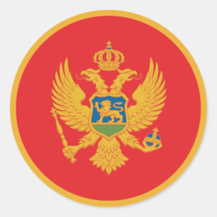 Montenegro Flaggenklassiker Rundsticker Runder Aufkleber
