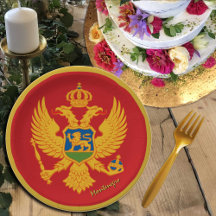 Montenegro Flaggenstaaten Teller, Party, Sport, Mo
