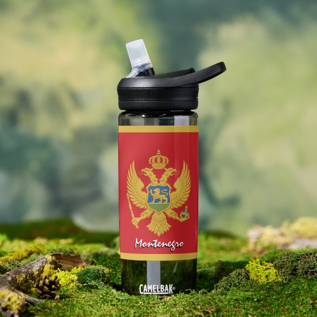 Montenegro-Flasche, patriotische Montenegro-Flagge Trinkflasche (Außenbereich)
