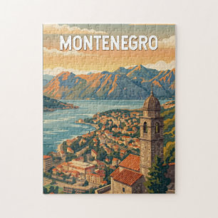 Montenegro Illustration Reise Kunst Vintage