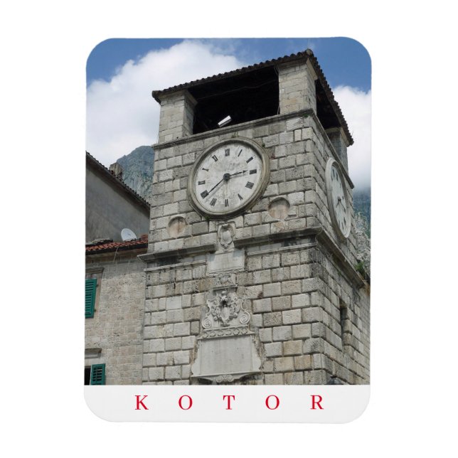 Montenegro Kotor Uhrturmmagnet Magnet (Vertikal)