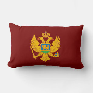 Montenegro Landeswappen Symbol Emblem Flagge Lendenkissen