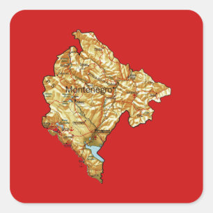 Montenegro Map Sticker