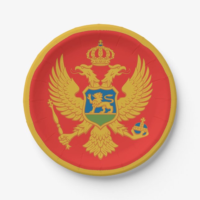 Montenegro Pappteller (Vorderseite)