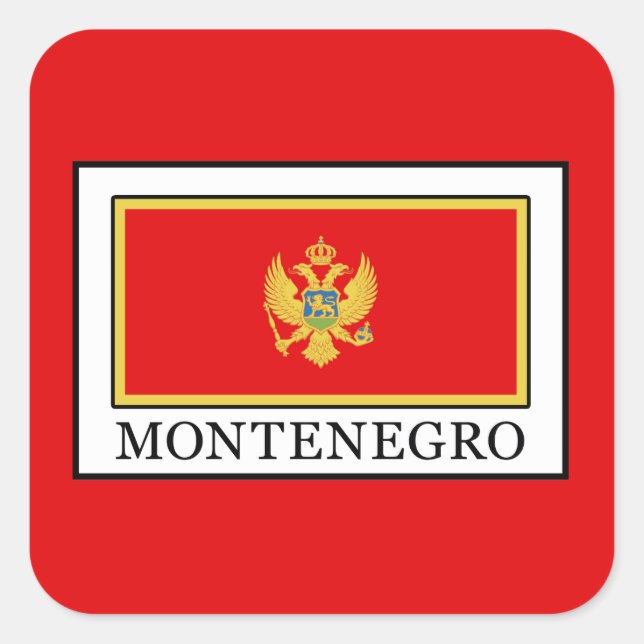 Montenegro Quadratischer Aufkleber (Vorderseite)