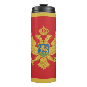 Montenegro Reisemugge, patriotische Montenegro-Fla Thermosbecher