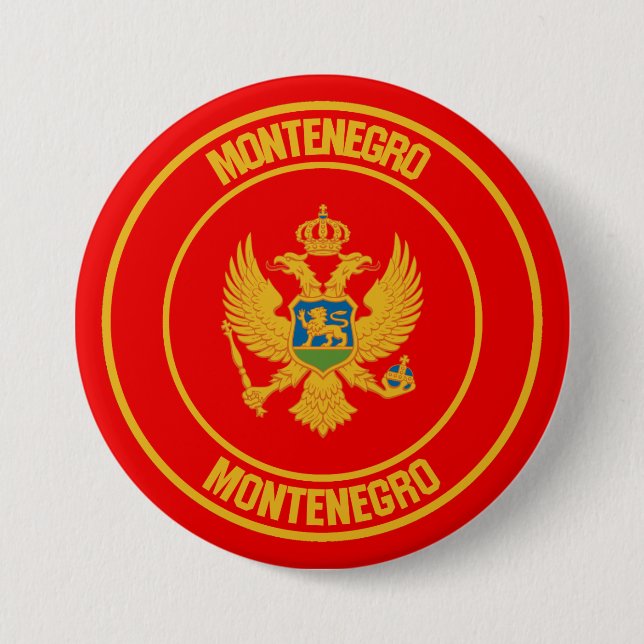 Montenegro-RundEmblem Button (Vorderseite)