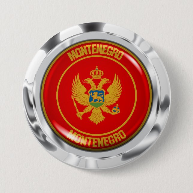 Montenegro-RundEmblem Button (Vorderseite)