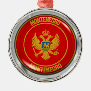Montenegro-RundEmblem Ornament Aus Metall