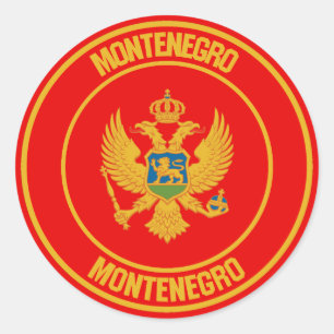 Montenegro-RundEmblem Runder Aufkleber