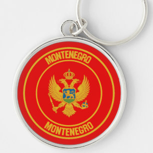 Montenegro-RundEmblem Schlüsselanhänger