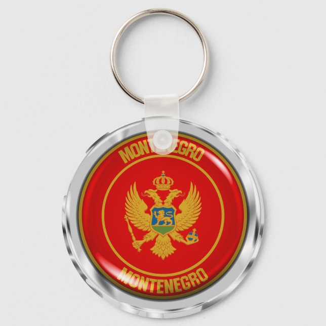 Montenegro-RundEmblem Schlüsselanhänger (Vorderseite)