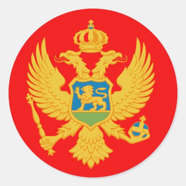 Montenegro Runder Aufkleber (Vorderseite)