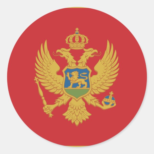 Montenegro Runder Aufkleber (Vorderseite)