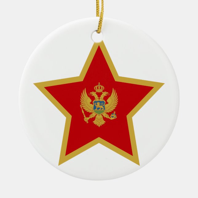 Montenegro-Stern Keramikornament (Vorne)