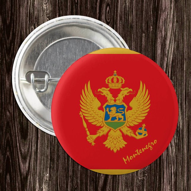 Montenegro-Taste, patriotische Flagge Montenegro Button (Von Creator hochgeladen)