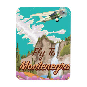 Montenegro Vintages Flugplakat Magnet
