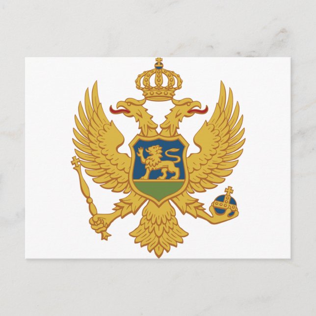 Montenegro-Wappen Postkarte (Vorderseite)