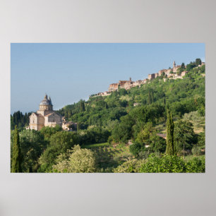 Montepulciano Kathedralen- und Stadtplakatdruck Poster