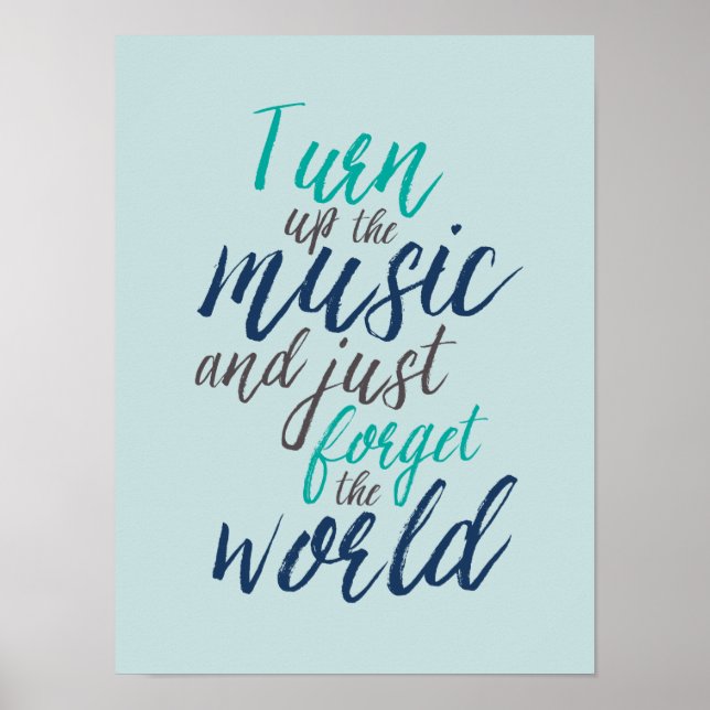 Monter Les Citations De Musique Poster Calligraphi (Devant)